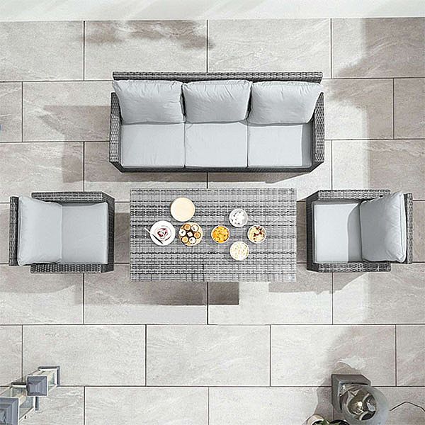 Ensemble de mobilier d'extérieur moderne en osier - 10C01C