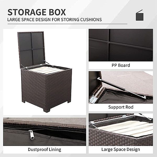 Ensemble de meubles de jardin en rotin et osier 4 pièces - 10C01H