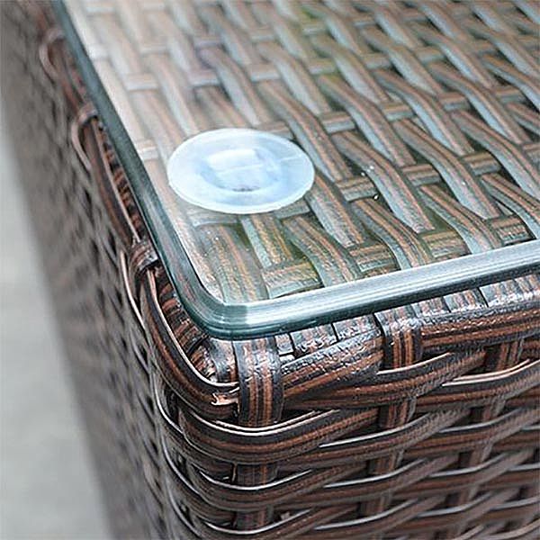 Ensemble de meubles de jardin en rotin et osier 4 pièces - 10C01H