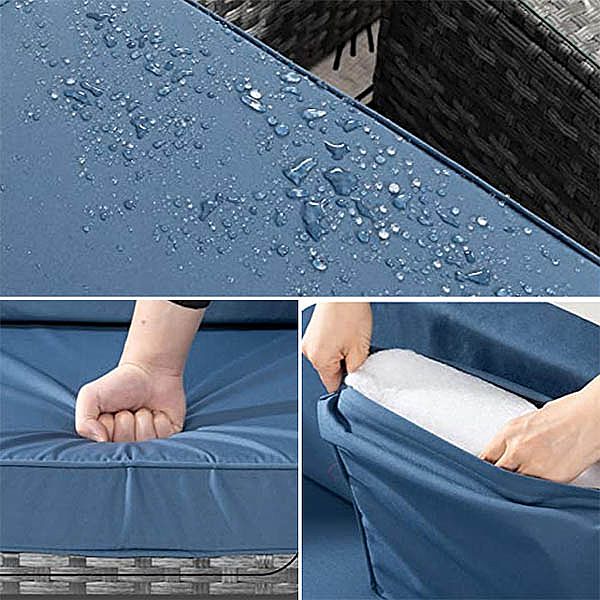 Ensemble de canapé en rotin pour loisirs de patio - 10C01I