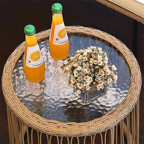 Meubles d'extérieur en rotin en osier tissé à la main - 10C01N