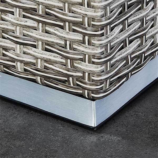 Chaises longues en osier et rotin pour patio, 5 pièces - 10C01R