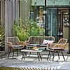 Meubles de jardin en rotin et osier 4 places - 10C01S