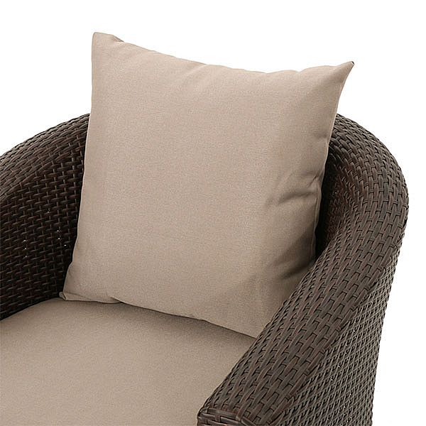 Ensemble de patio de meubles en rotin et osier mélangés à cadre en aluminium extérieur - 10C01U