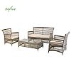4 Piece PE Wicker Garden Ensemble de meubles de canapé - 10C01Y