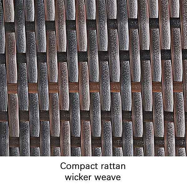 3 Piece Rattan Outdoor Garden Furniture Set Wicker Bar Table - 10C02S