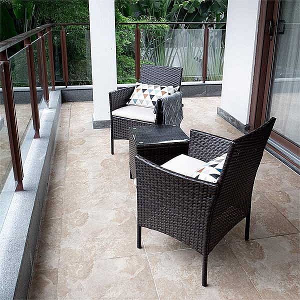 3 Piece Rattan Outdoor Garden Furniture Set Wicker Bar Table - 10C02S