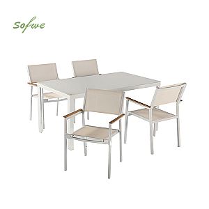 Ensemble table et chaises de salle à manger 5 pièces en...