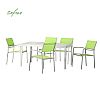 Ensemble de salle à manger d'extérieur 6 pièces en aluminium vert - 11D01D