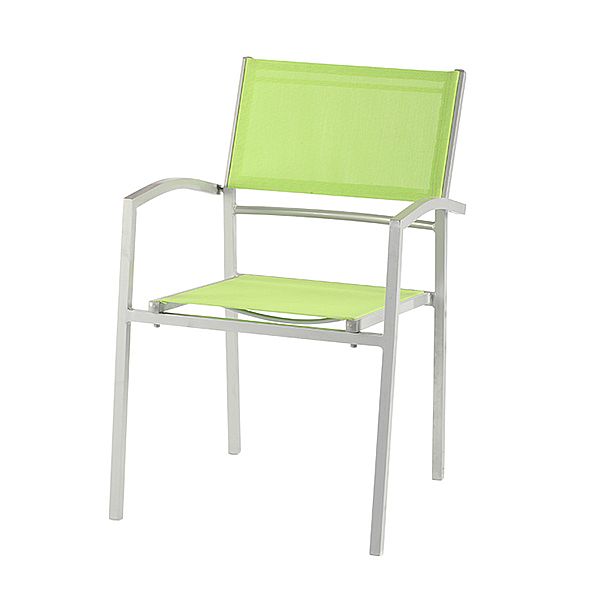 Ensemble de salle à manger d'extérieur 6 pièces en aluminium vert - 11D01D
