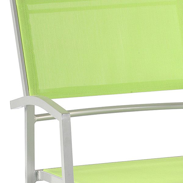 Ensemble de salle à manger d'extérieur 6 pièces en aluminium vert - 11D01D