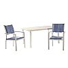 Ensemble de salle à manger d'extérieur 6 pièces en aluminium bleu - 11D01E