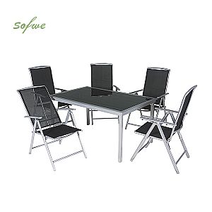 Table et chaises de jardin en aluminium toutes saisons