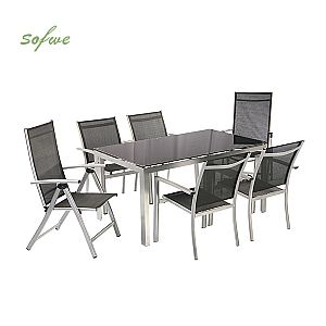 Ensemble de table à manger d'extérieur pour 6 personnes avec...