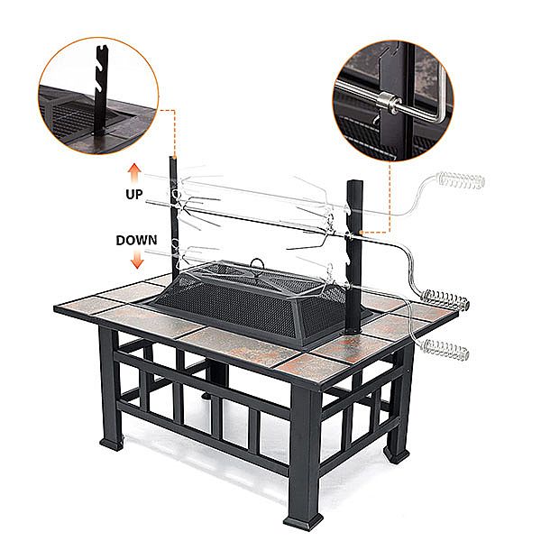 Foyer extérieur de table carré de 37 pouces - 10H01A