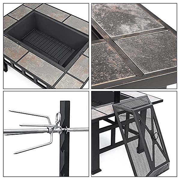 Foyer extérieur de table carré de 37 pouces - 10H01A