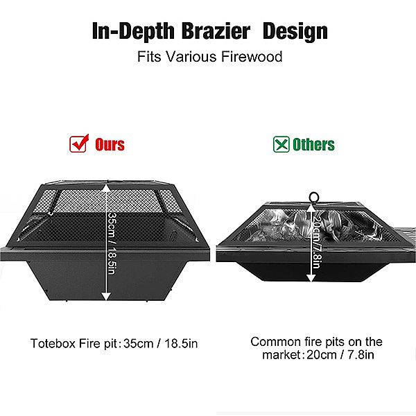 Table de foyer extérieur pour barbecue de 39 pouces - 10H01B
