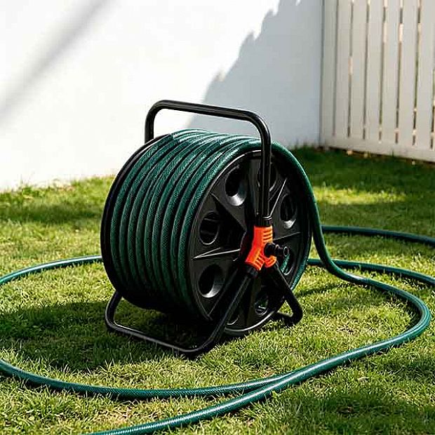Support de tuyau d’arrosage en gros de 40 à 60 m avec manivelle pliable - 10Z01B
