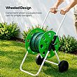 Chariot Porte-Tuyau de Jardin Portable de 50 m en Gros avec Roues et Manivelle - 10Z01D
