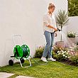 Chariot Porte-Tuyau de Jardin Portable de 50 m en Gros avec Roues et Manivelle - 10Z01D