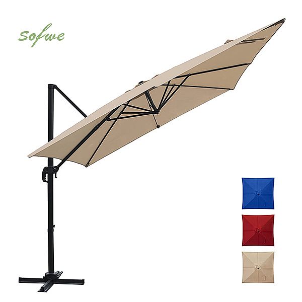 Commerce de gros de taille LuxuBig Parapluie extérieur Patio Parasol Parapluie en porte-à-faux - 11U01A