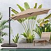Commerce de gros de taille LuxuBig Parapluie extérieur Patio Parasol Parapluie en porte-à-faux - 11U01A