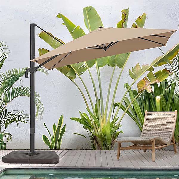 Commerce de gros de taille LuxuBig Parapluie extérieur Patio Parasol Parapluie en porte-à-faux - 11U01A
