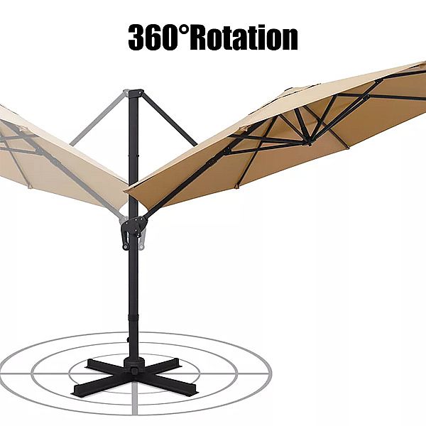 Parapluie en porte-à-faux de patio extérieur en gros avec rotation à 360 degrés - 11U01E