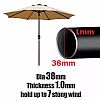 Vente en gros de parapluies de patio pour parasol extérieur - 12U01B
