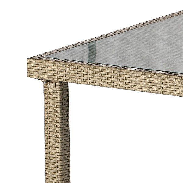 Ensemble table et chaise en osier avec six chaises Fauteuil en rotin - 10D01F