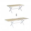 Table de salle à manger extensible en aluminium pour jardin et terrasse - 11D04Z