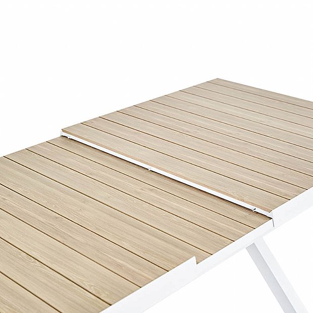 Table de salle à manger extensible en aluminium pour jardin et terrasse - 11D04Z