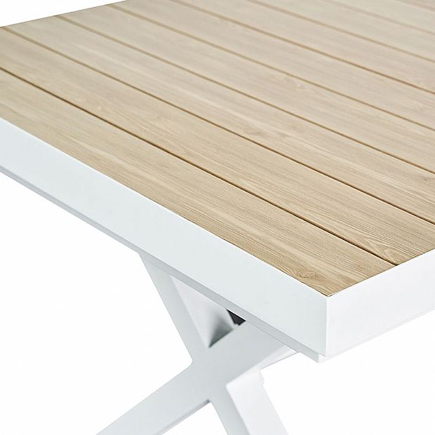 Table de salle à manger extensible en aluminium pour jardin et terrasse - 11D04Z