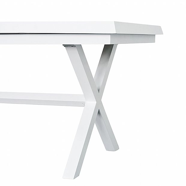 Table de salle à manger extensible en aluminium pour jardin et terrasse - 11D04Z