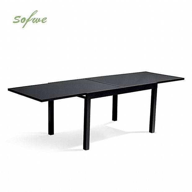 Ensemble table de salle à manger pliante extensible en aluminium - 11D05I
