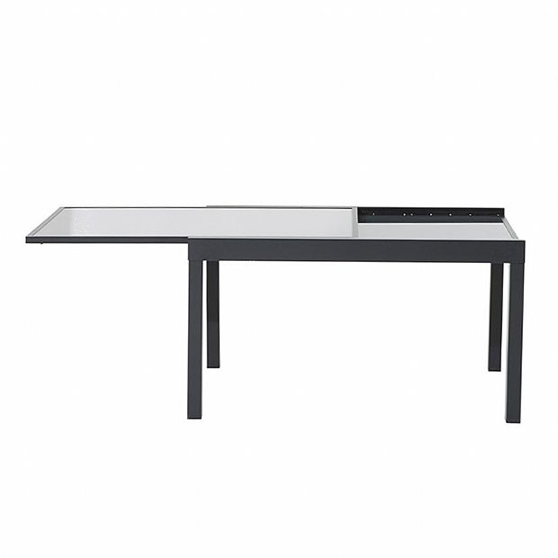 Ensemble table de salle à manger pliante extensible en aluminium - 11D05I