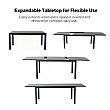 Table de Repas Extensible en Aluminium pour Terrasse avec Plateau en DPC en Gros - 11D07H
