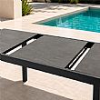 Table de Repas Extensible en Aluminium pour Terrasse avec Plateau en DPC en Gros - 11D07H