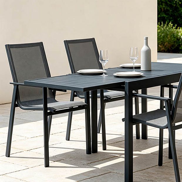 HF Patios Table à Manger Extensible en Aluminium pour Extérieur en Gros pour Mobilier de Terrasse et de Jardin - 11D08A