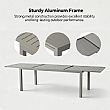 Table de Repas Extensible en Aluminium avec Plateau à Lattes pour Terrasse en Gros - 11D08B