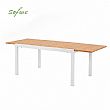 Table de Repas Extensible en Aluminium pour Terrasse en Gros avec Plateau à Lattes Aspect Bois - 11D08F