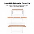 Table de Repas Extensible en Aluminium pour Terrasse en Gros avec Plateau à Lattes Aspect Bois - 11D08F