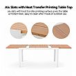 Table de Repas Extensible en Aluminium pour Terrasse en Gros avec Plateau à Lattes Aspect Bois - 11D08F