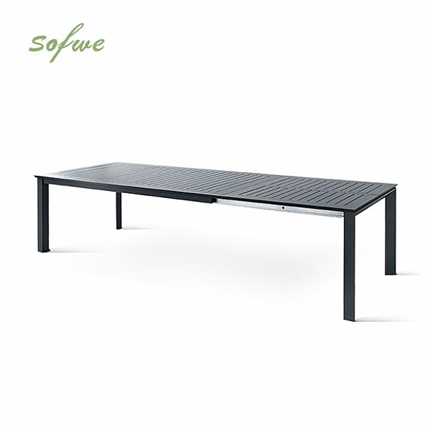 Table de salle à manger extensible pliante en aluminium en forme de papillon - 11D08M