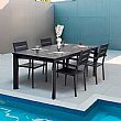 Table de salle à manger extensible pliante en aluminium en forme de papillon - 11D08M