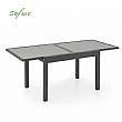 HF Patios Table à Manger Extensible pour Extérieur avec Plateau en Verre Trempé de 5 mm Sérigraphié | Vente en Gros - 11D10A