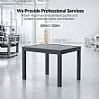 HF Patios Table à Manger Extensible pour Extérieur avec Plateau en Verre Trempé de 5 mm Sérigraphié | Vente en Gros - 11D10A
