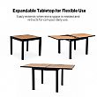 HF Patios Table à Manger Extensible pour Extérieur avec Structure en Aluminium et Plateau à Lames en WPC | Vente en Gros - 11D10H