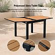HF Patios Table à Manger Extensible pour Extérieur avec Structure en Aluminium et Plateau à Lames en WPC | Vente en Gros - 11D10H