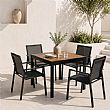 HF Patios Table à Manger Extensible pour Extérieur avec Structure en Aluminium et Plateau à Lames en WPC | Vente en Gros - 11D10H